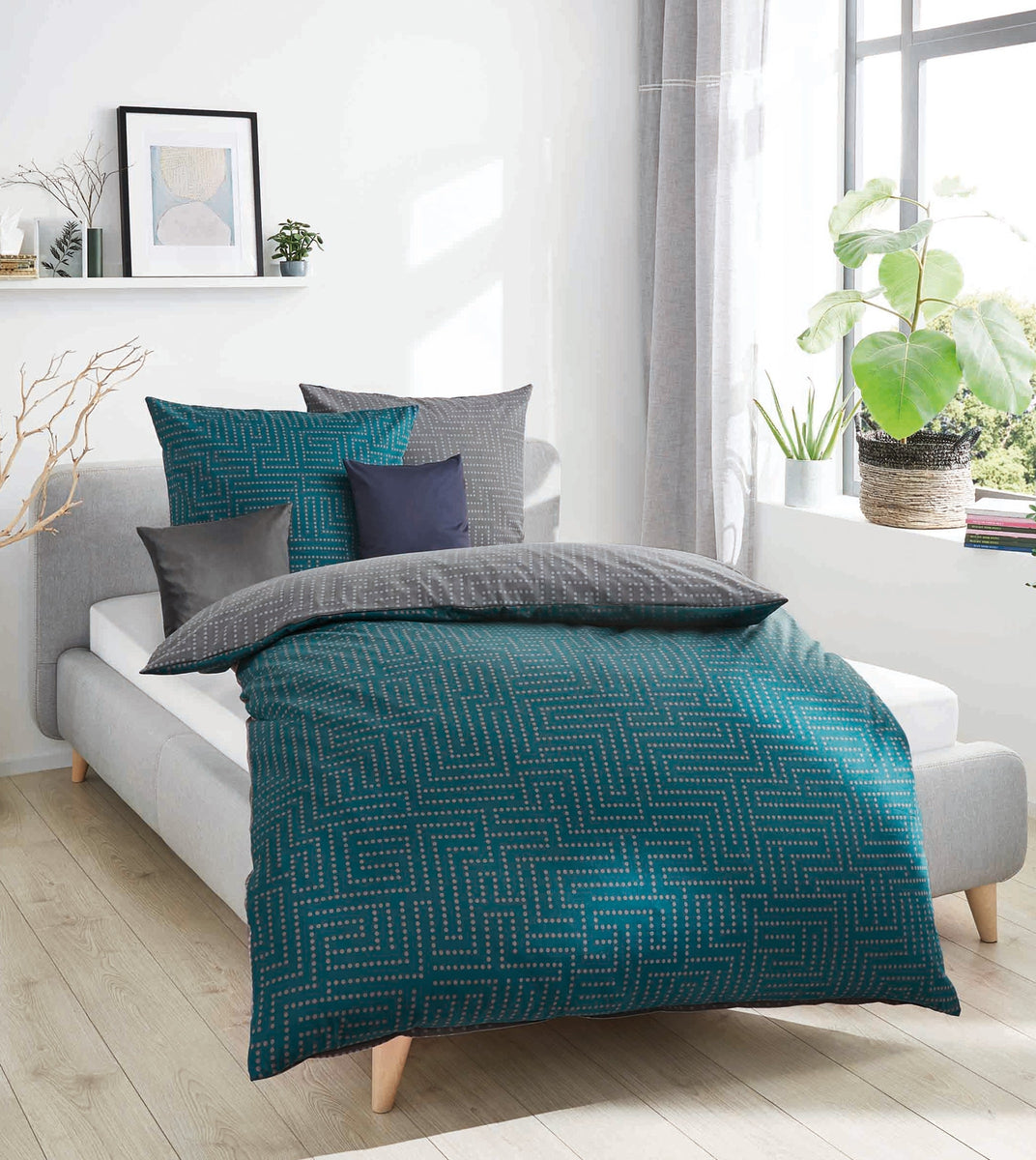 Bettwaesche Jd Janine BettwÃ¤sche Mako Satin Smaragd BettwÃ