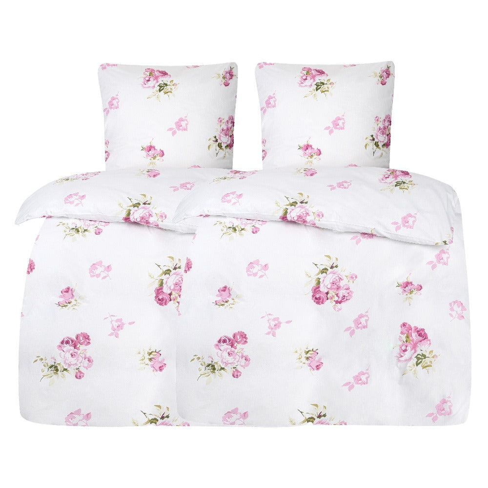 4tlg. Bettwäsche Rosemarie mit floralem Muster 100% Baumwolle – Premiumshop321