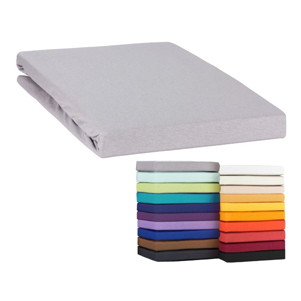 MOON-Classic Topper Spannbettlaken Spannbetttuch 160g/m² Jersey 90x200 – Premiumshop321