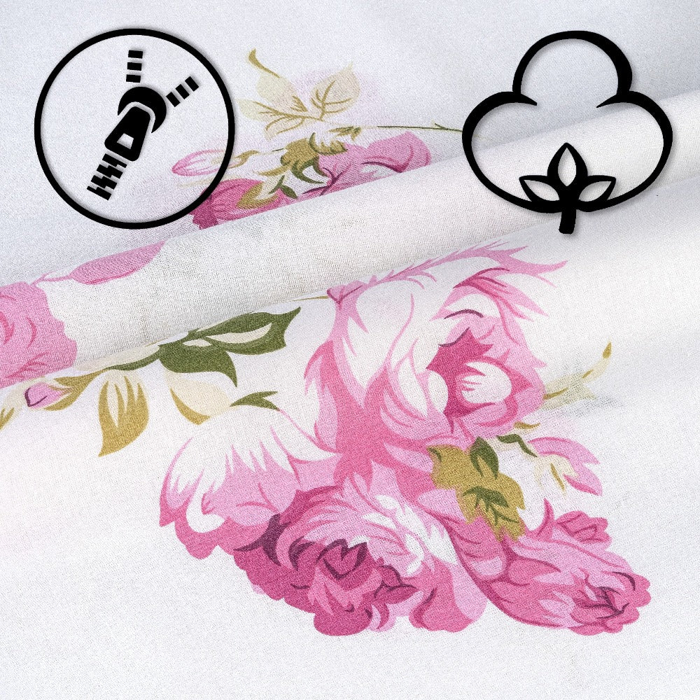4tlg. Bettwäsche Rosemarie mit floralem Muster 100% Baumwolle – Premiumshop321