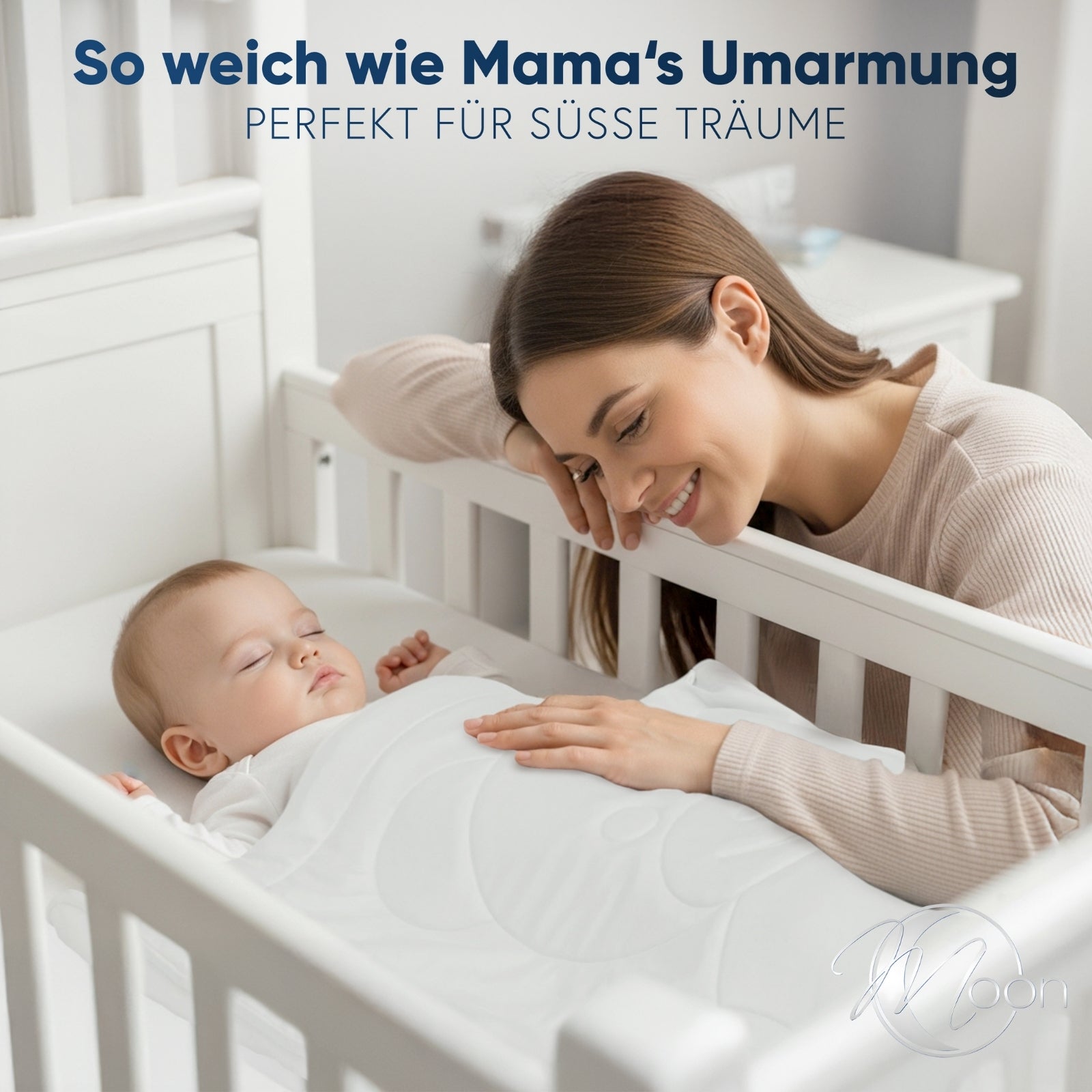 MOON Classic Baby-Bettenset inkl. Kopfkissen 100% Polyester – Premiumshop321