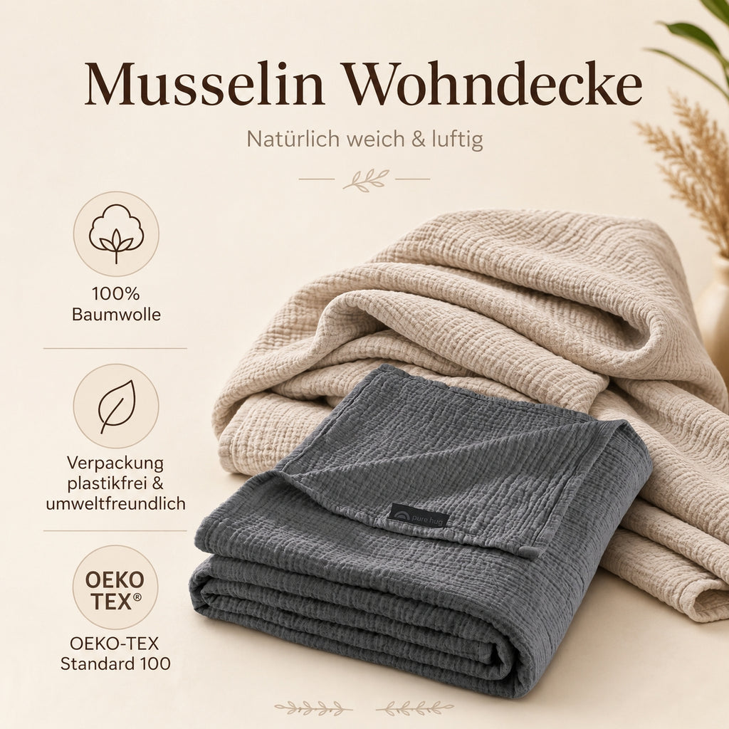 Wohndecke Musselin 